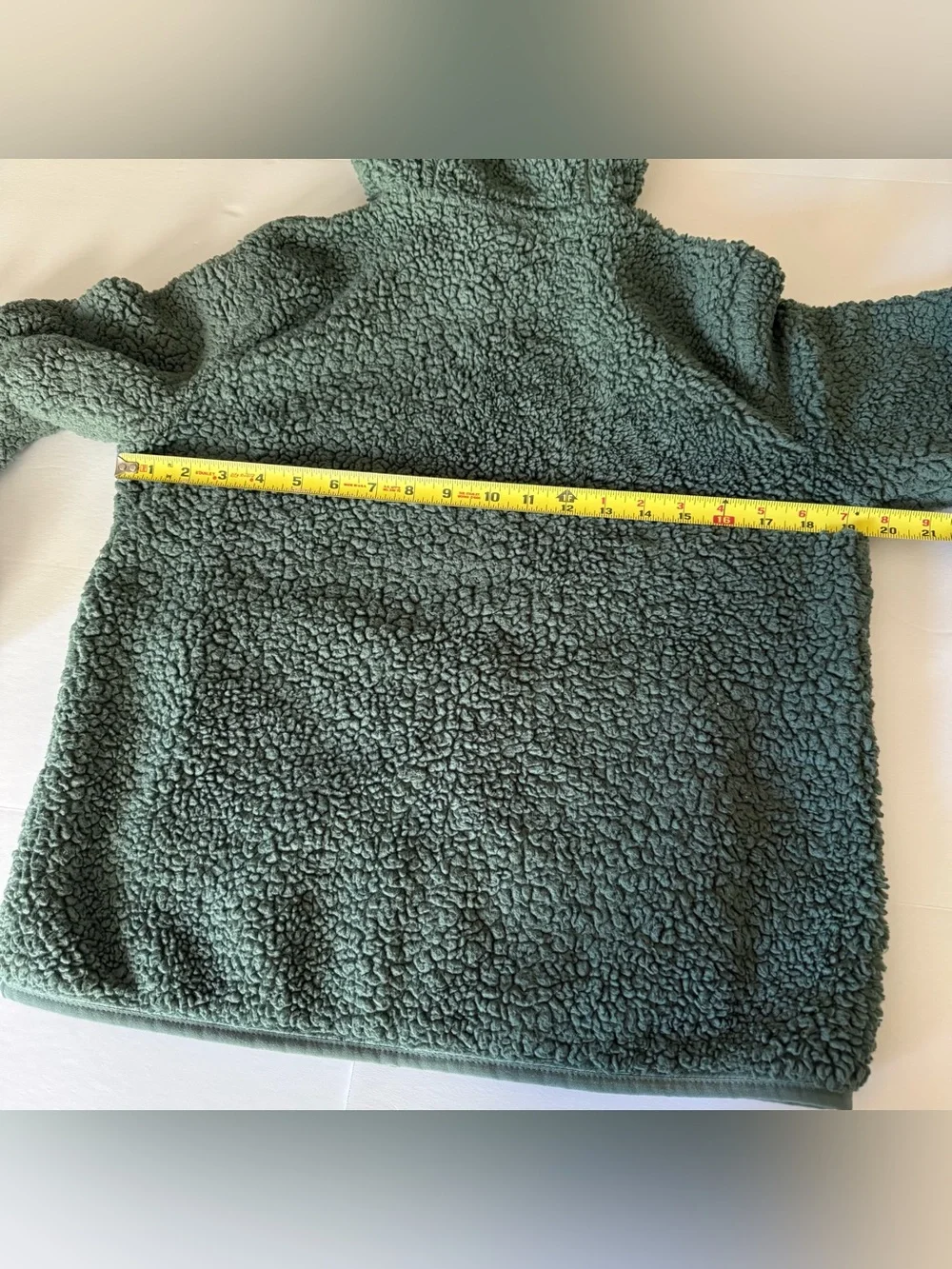 Eddie Bauer Youth Kid's High Pile Plush Hooded Full Zip Jacket Green/Large 14-16